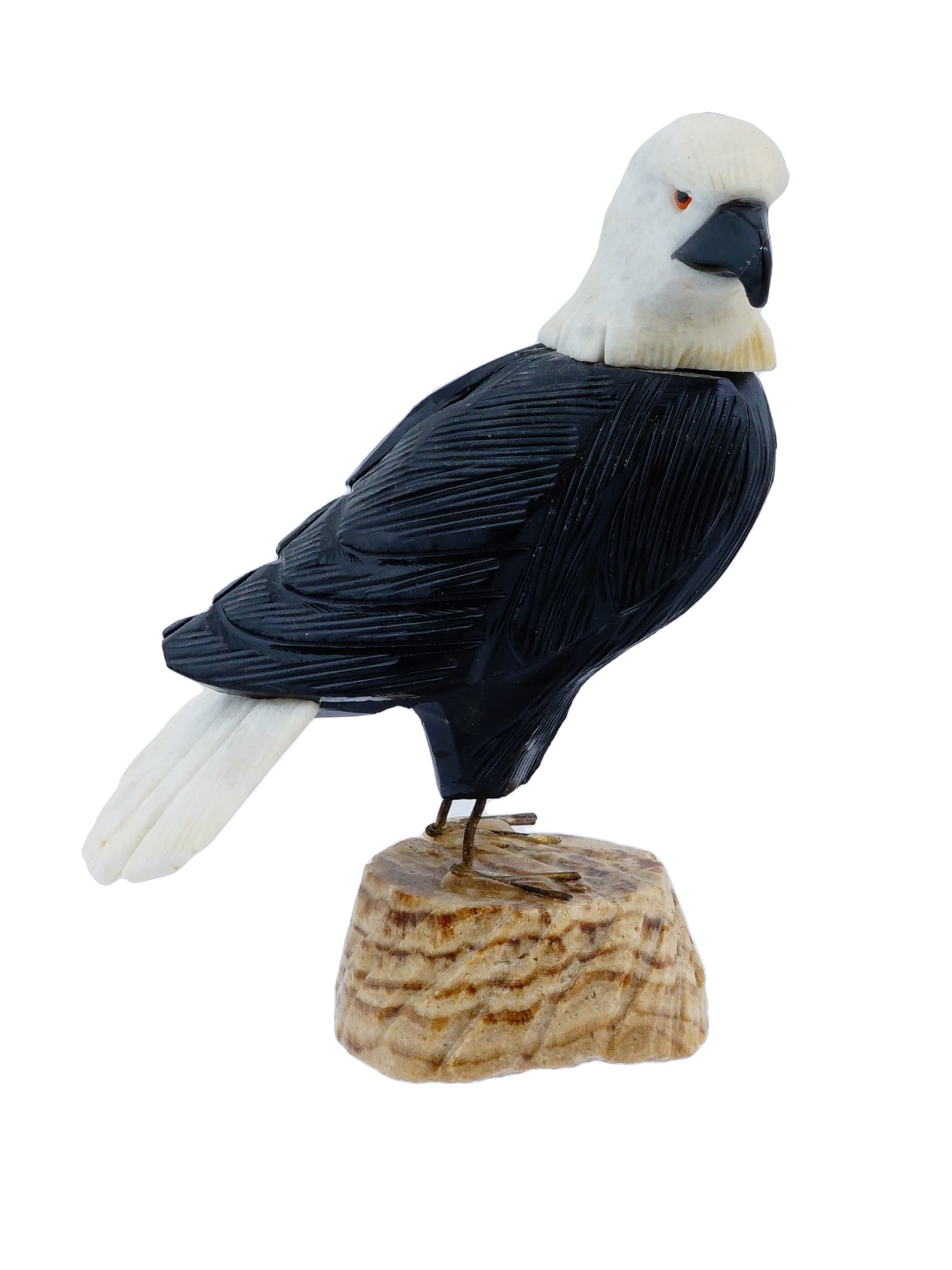 ASIAN MANNER HAND CARVED HARD STONE BIRD FIGURINE (1 of 7)