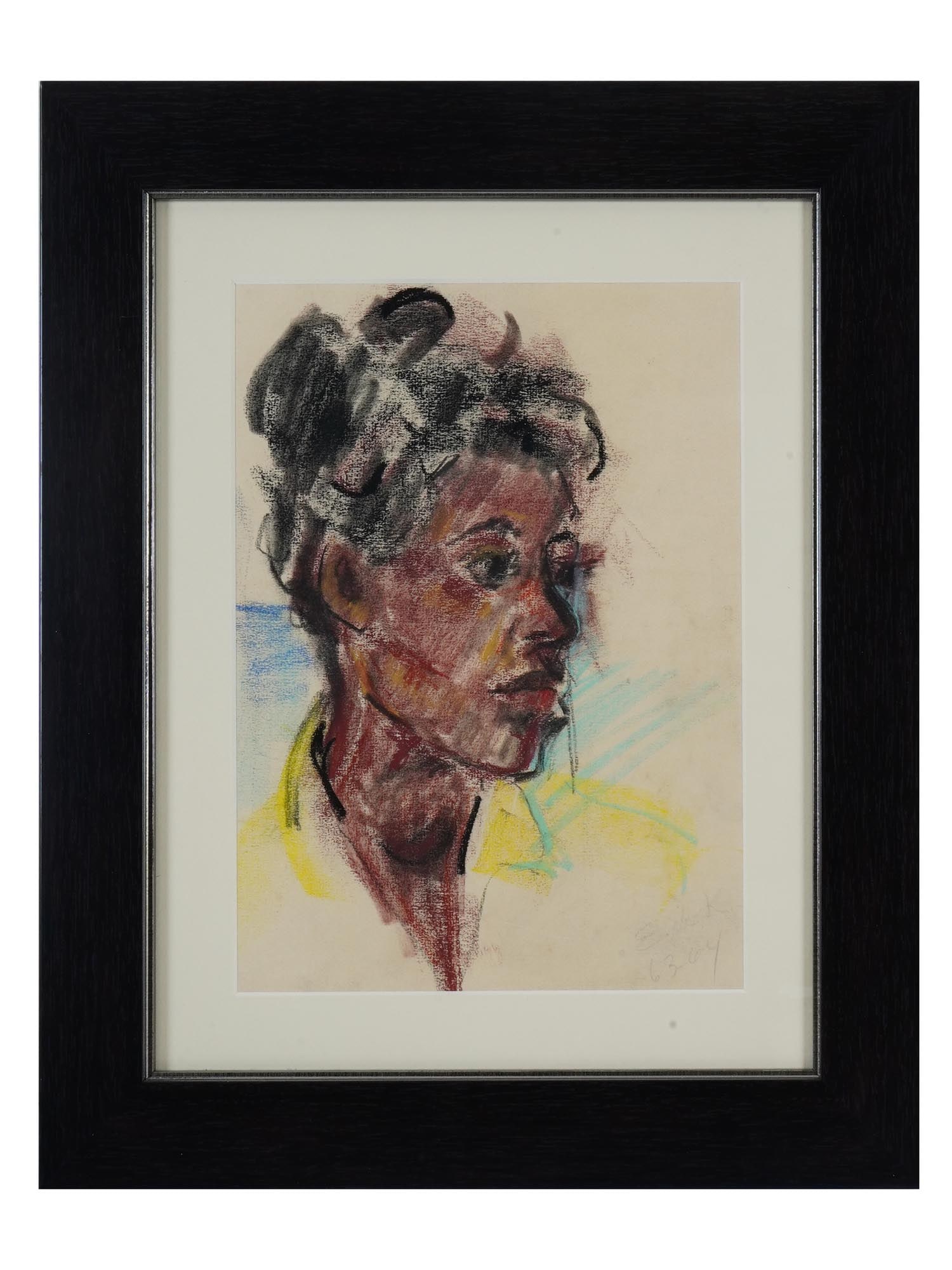 ATTR TO ELAINE DE KOONING MIXED MEDIA PAINTING (1 of 4)