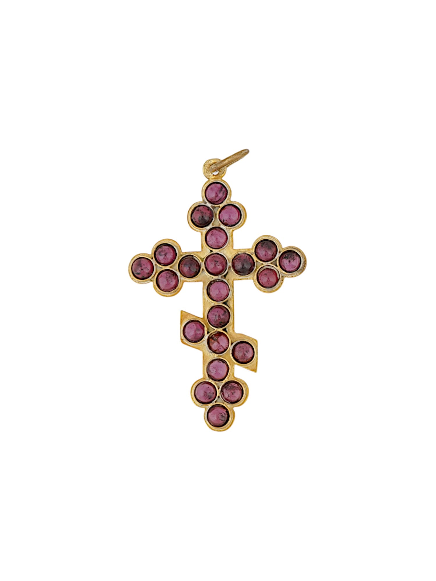 RUSSIAN SILVER CROSS W GARNETS (1 of 5)