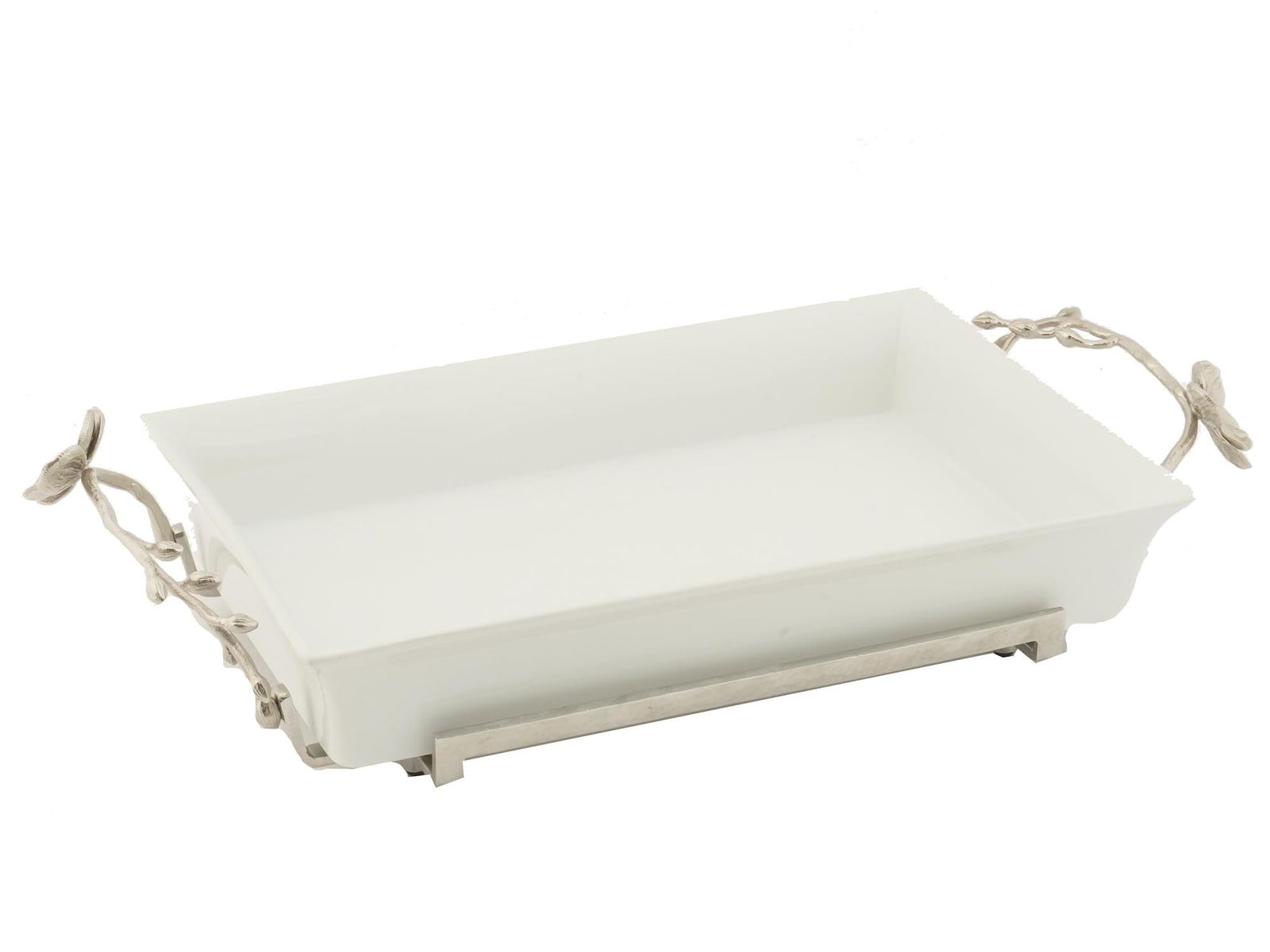 LARGE ORCHID CASSEROLE SERVE TRAY BY MICHAEL ARAM (1 of 3)