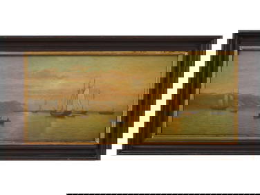 AMERICAN HUDSON RIVER SCHOOL SEASCAPE OIL PAINTING (1 of 5)