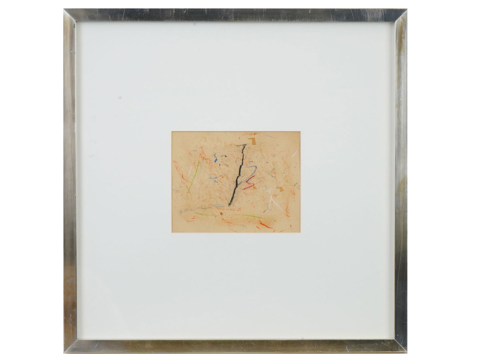 CY TWOMBLY ATTR AMERICAN ABSTRACT PASTEL PAINTING (1 of 4)