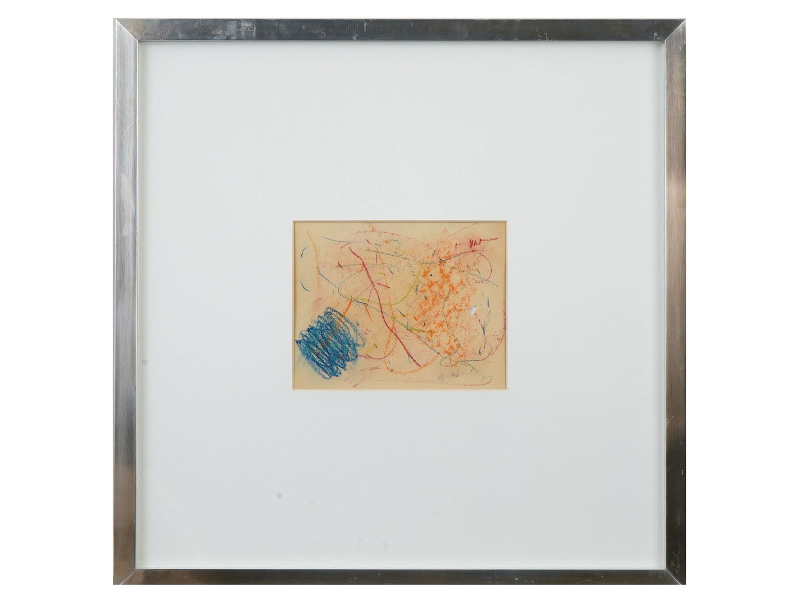 CY TWOMBLY ATTR AMERICAN ABSTRACT PASTEL PAINTING (1 of 4)