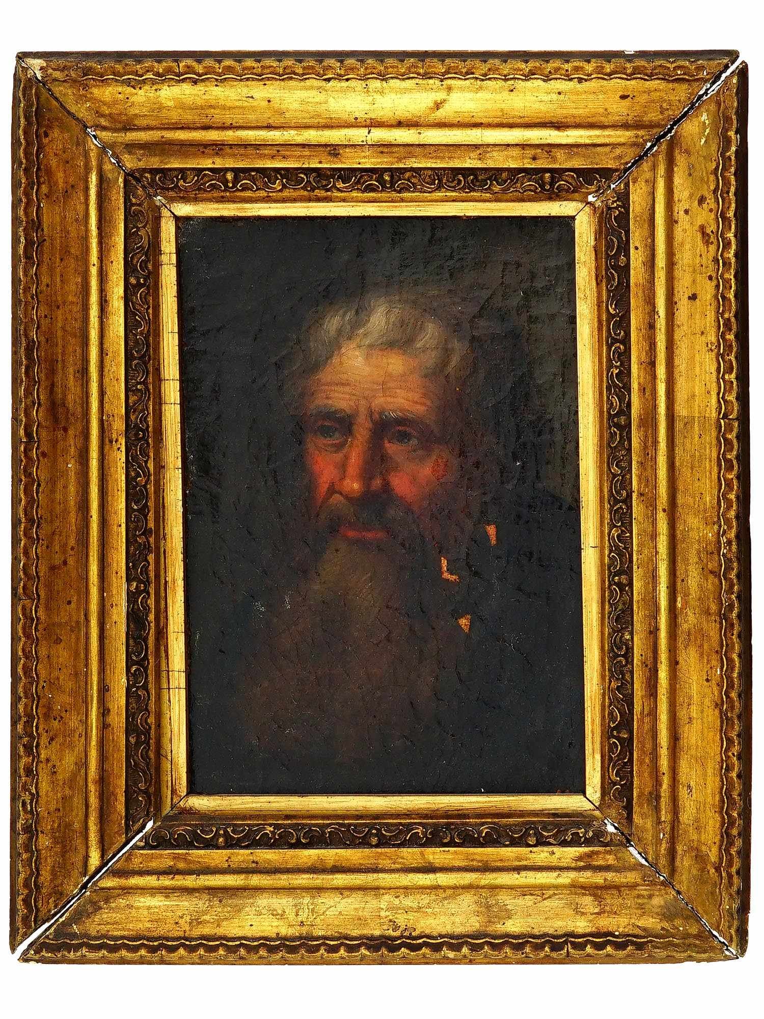 18TH CEN OIL PAINTING ATTR TO CHRISTIAN DIETRICH: Attributed to Christian Wilhelm Ernst Dietrich, German, 1712 to 1774, an oil painting on canvas depicting a portrait of an old man with a beard. Probably inscribed, on the backside. The painting has b