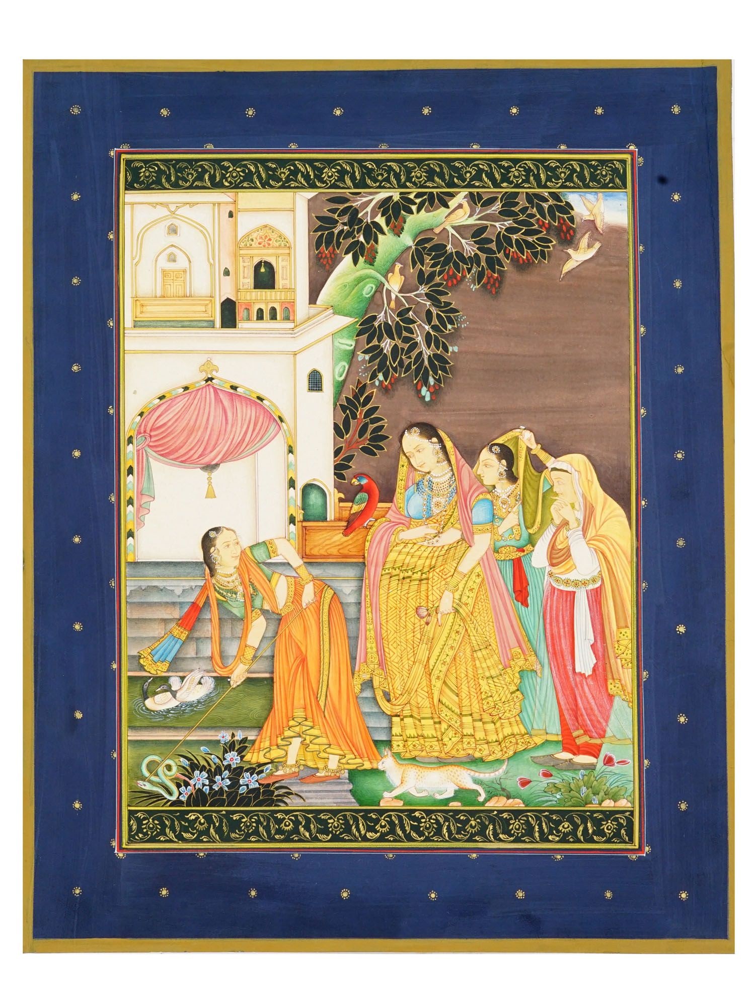 ANTIQUE INDIAN DECCANI SCHOOL MINIATURE PAINTING (1 of 4)