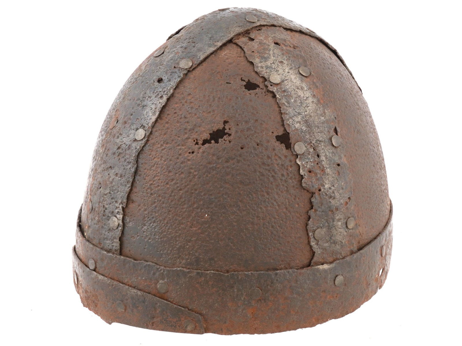 ANTIQUE EUROPEAN MIGRATION PERIOD IRON HELMET (1 of 7)