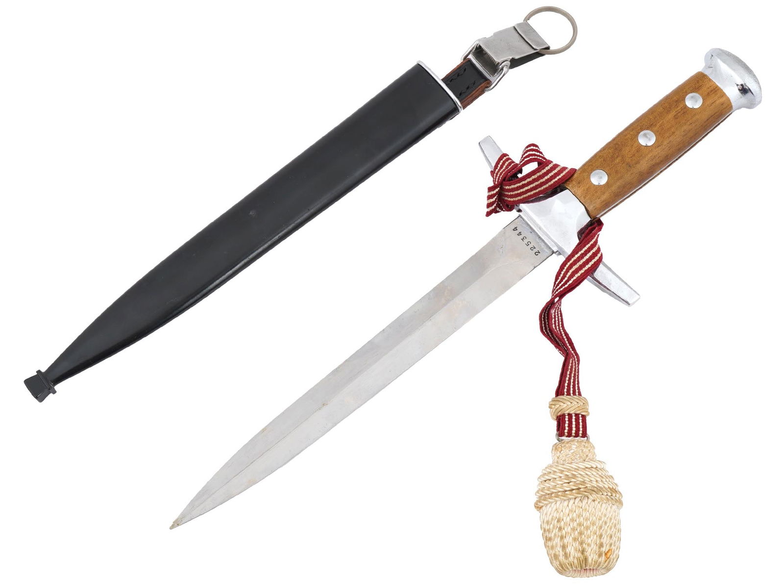 SWISS MODEL 1943 OFFICERS DAGGER WITH SCABBARD (1 of 6)