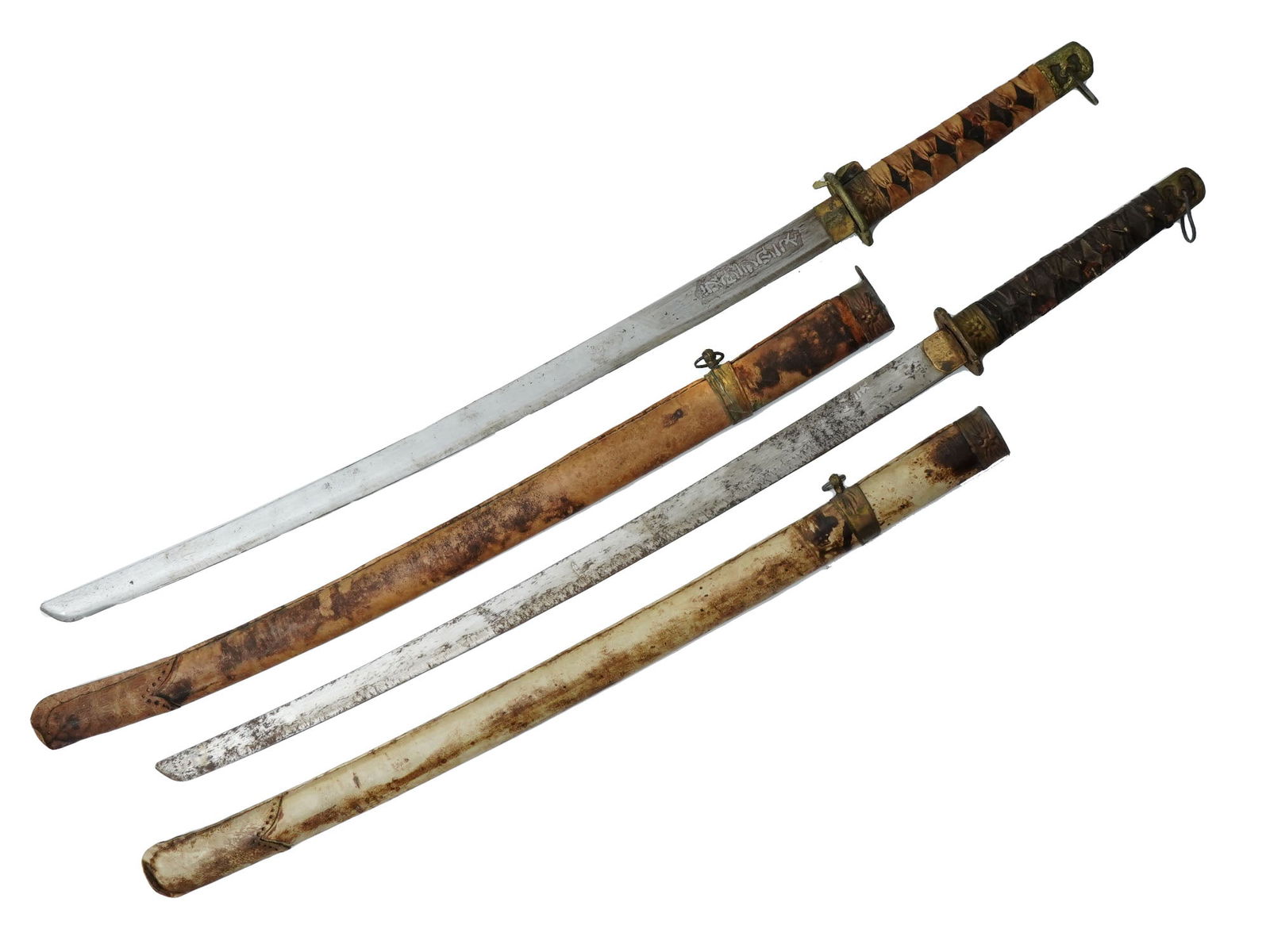 JAPANESE SAMURAI KATANA SWORDS WITH SCABBARDS (1 of 4)