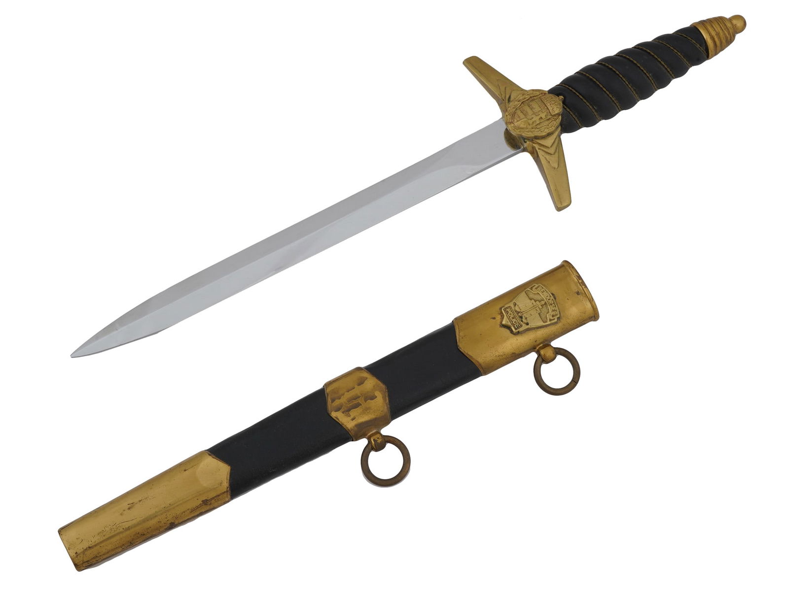 HUNGARIAN POLICE OFFICERS UNIFORM DAGGER WITH SCABBARD (1 of 5)