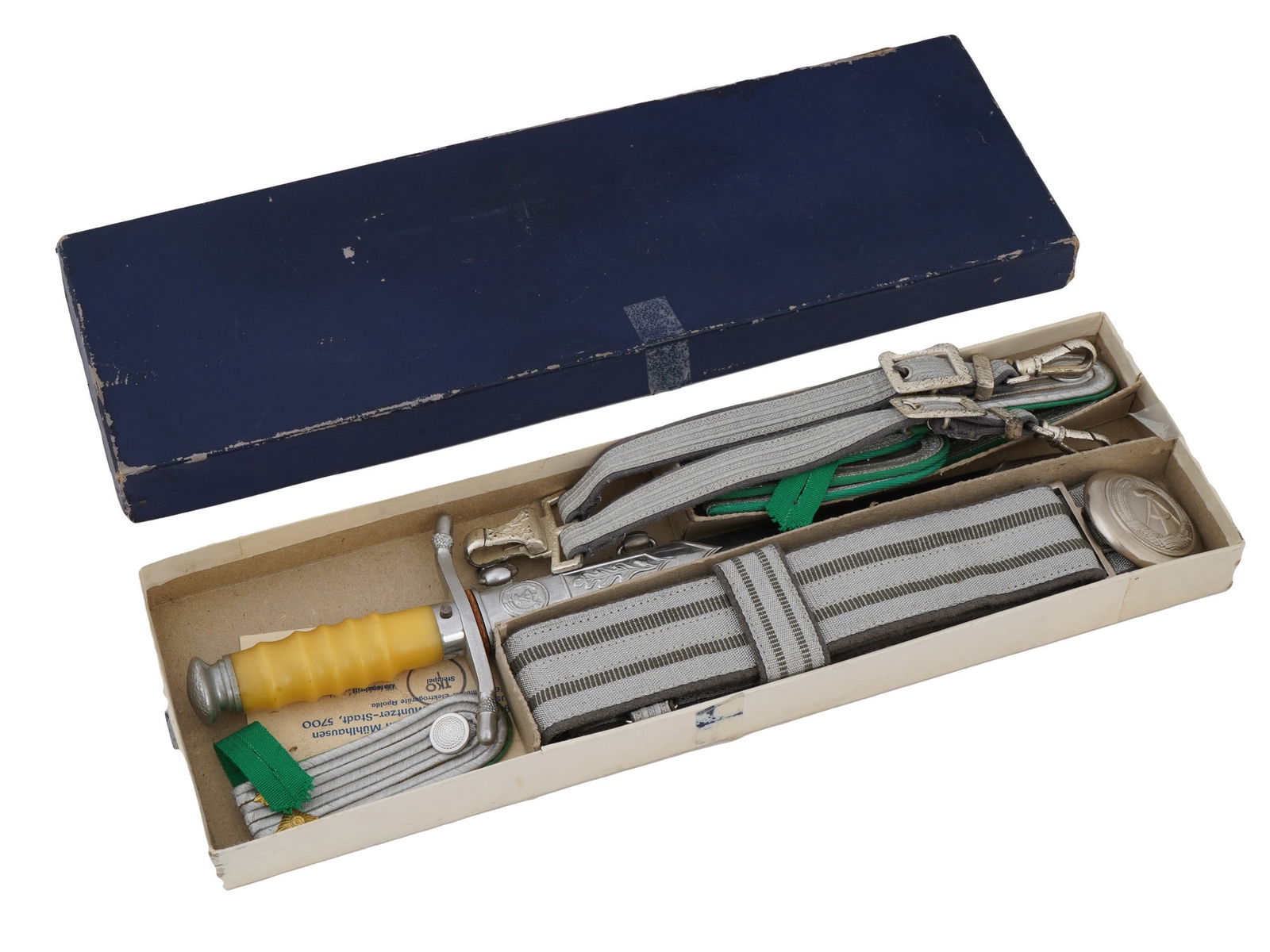 DDR ARMY OFFICERS DAGGER WITH SCABBARD AND HANGERS (1 of 12)