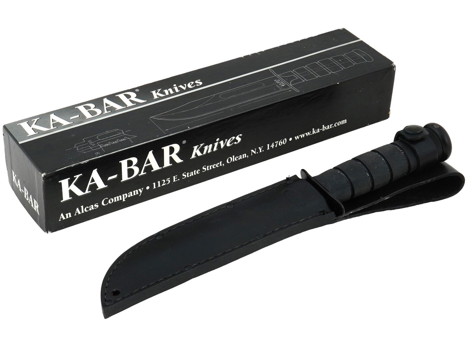 AMERICAN ALCAS KA BAR FULL SIZE STRAIGHT EDGE KNIFE (1 of 5)