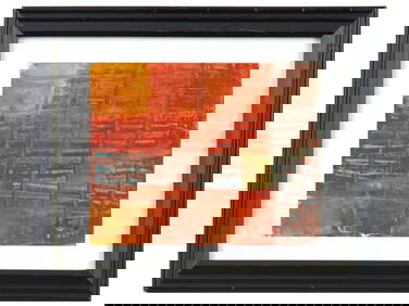 SIGNED JASPER JOHNS ABSTRACT EXPRESSIONIST OIL PAINTING (1 of 4)