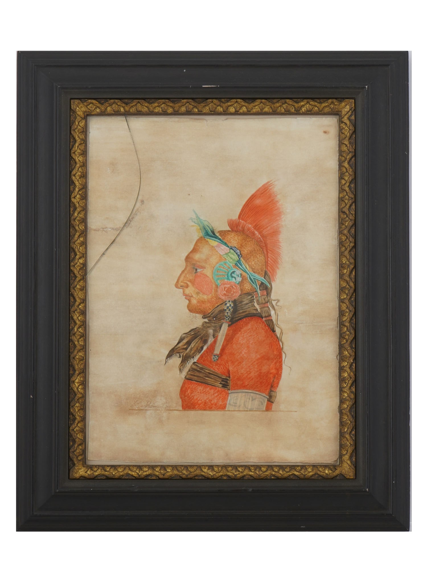 INDIAN PORTRAIT AFTER CHARLES SAINT MEMIN SIGNED (1 of 5)