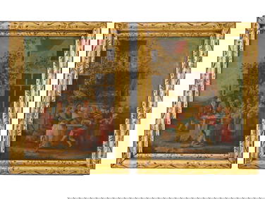 ANTIQUE 19TH C DUTCH SCHOOL GENRE OIL PAINTINGS (1 of 7)