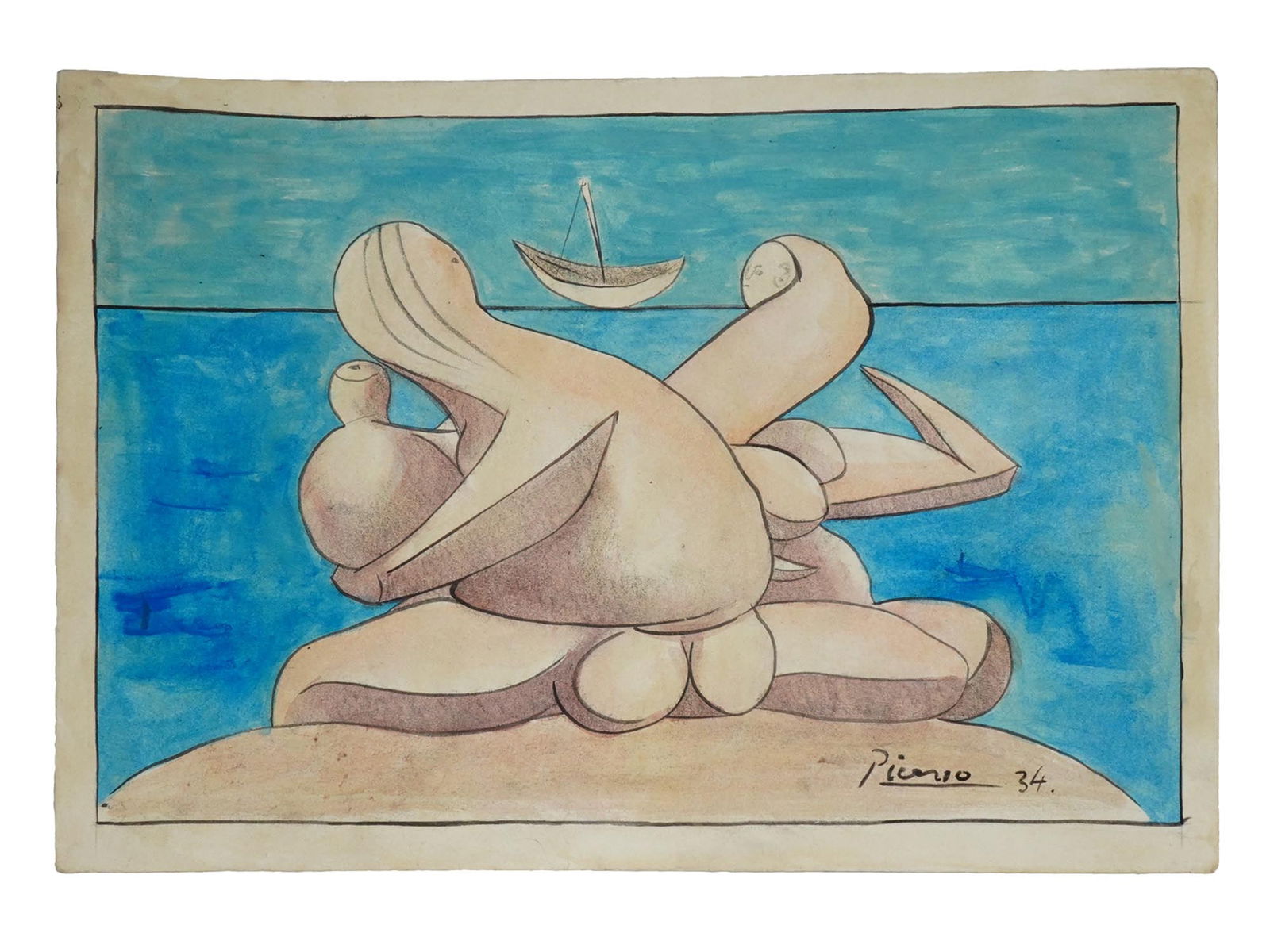 AFTER PABLO PICASSO SPANISH MODERNIST PAINTING (1 of 5)