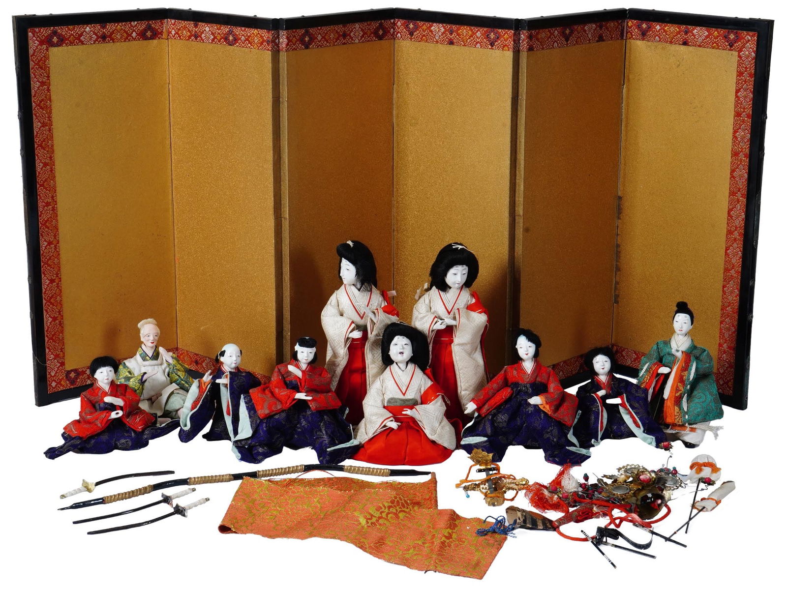 Japanese Handpainted Silk Dolls