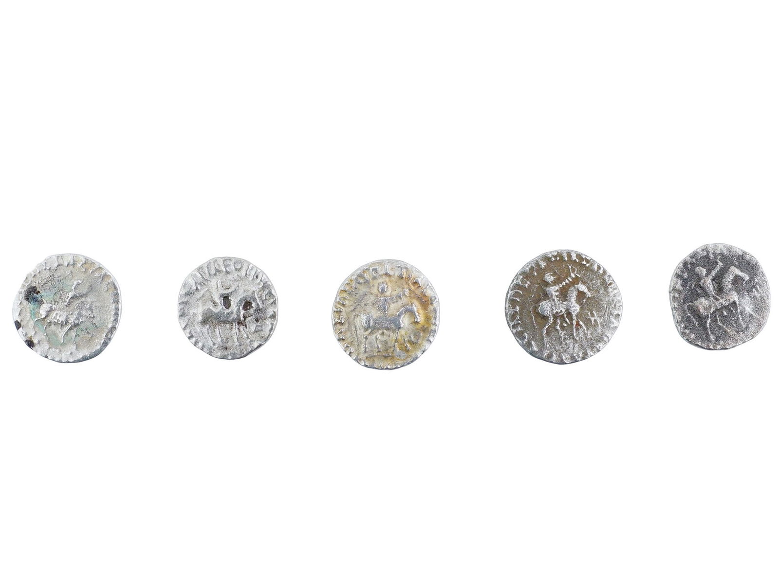 ANCIENT SILVER TETRADRACHM COINS INDO-SCYTHIAN AZES II (1 of 3)