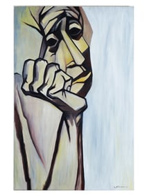 AFTER EDUARDO KINGMAN MODERN PAINTING PORTRAIT