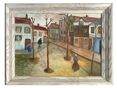 ABRAHAM MANIEVICH AMERICAN PAINTING STREETS OF BRONX