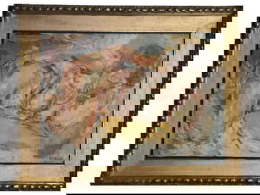 LUCIAN MICHAEL FREUD BRITISH BIG SUE PAINTING WITH COA