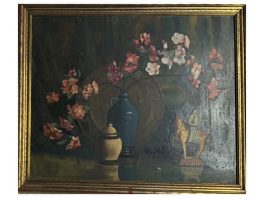 NICHOLAS ROERICH RUSSIAN STILL LIFE PAINTING WITH COA