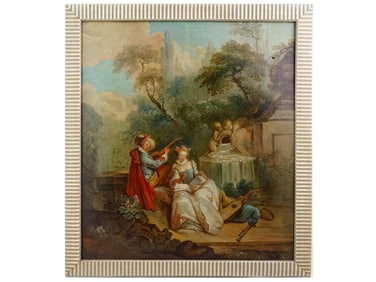 OIL PAINTING AFTER JEAN HONORE FRAGONARD SCHOOL