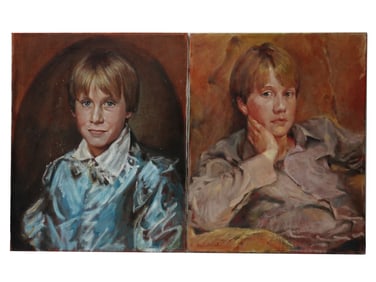 VINTAGE MALE PORTRAIT OIL PAINTINGS SIGNED