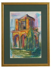 PAINTING SIGNED ROBERT FALK ARCHITECTURAL COMPOSITION