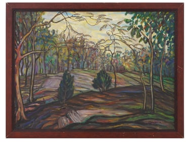 EUROPEAN SCHOOL POST IMPRESSIONIST OIL PAINTING