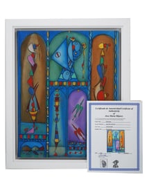 CUBAN OIL PAINTING BY JOSE MARIA MIJARES WITH COA