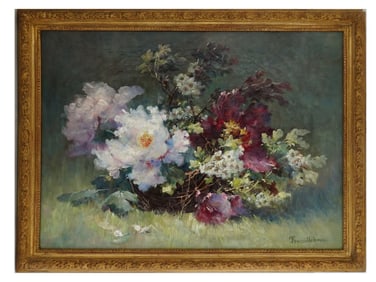 ATTR PAUL DESIRE TROUILLEBERT BARBIZON OIL PAINTING