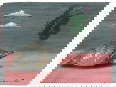 ATTR TO GERTRUDE ABERCROMBIE OIL PAINTING 1970