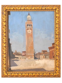 MODERN RURAL OIL PAINTING SIGNED JANE PETERSON