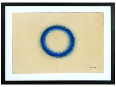 SIGNED WOJCIECK FANGOR POLISH ABSTRACT PAINTING