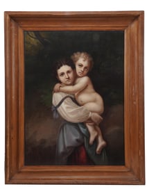 ANTIQUE 19TH C PAINTING AFTER WILLIAM BOUGUEREAU