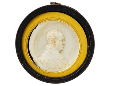 MINIATURE WAX PORTRAIT RELIEF BY DAVID MORRISON