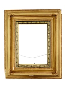 ANTIQUE GREEK STYLE GILT WOOD PICTURE FRAME