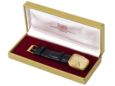 IWC 18K GOLD MANUAL WIND SWISS WATCH IOB C 1970