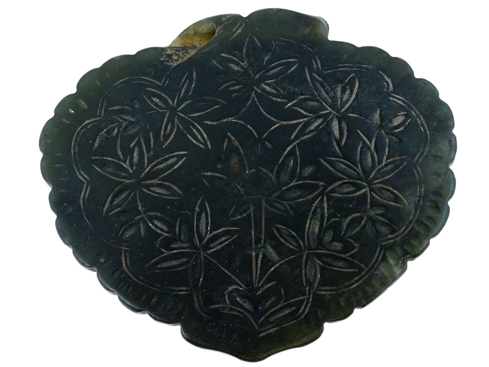 ISLAMIC CARVED JADE PENDANT WITH ENGRAVINGS (1 of 8)