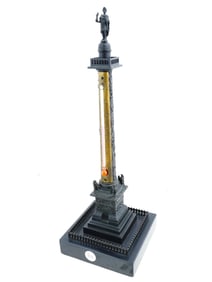 FRENCH GRAND TOUR BRONZE TRAJAN COLUMN THERMOMETER