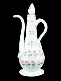 18TH CENTURY TURKISH OTTOMAN OPALINE GLASS PITCHER