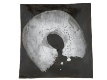 TOSHIKA TAKAEZU MANNER GLAZED CERAMIC ART PLATE