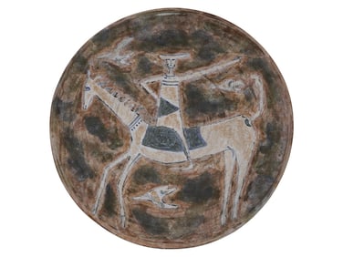 VINTAGE MID CENT SWEDISH CERAMIC PLATE BY AKE HOLM