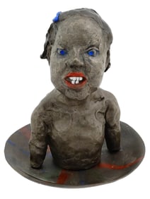 SWEDISH CHILD BRONZE SCULPTURE BY LENA CRONQVIST