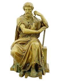 19TH CENTURY FRENCH BRONZE SCULPTURE OF SOCRATES