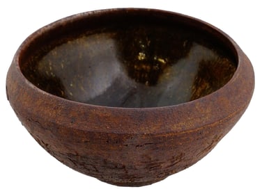 ANTIQUE CHINESE YUAN DYNASTY CALLIGRAPHY POTTERY CUP