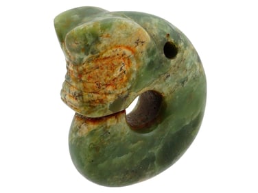 CHINESE MING DRAGON CARVED JADE AMULET PENDANT