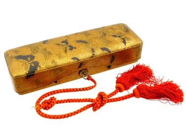 ANTIQUE JAPANESE LACQUERED WOOD FUBAKO LETTER BOX