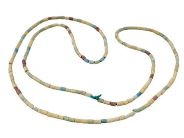 ANCIENT NECKLACE WITH GLASS MULTICOLORED BEADS