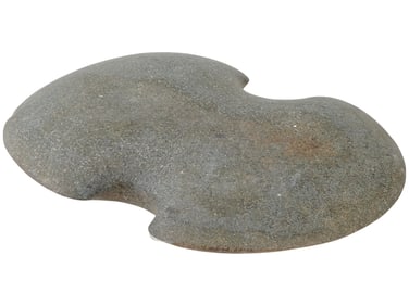 LARGE ANCIENT HAND CARVED STONE GROOVED AXE HEAD